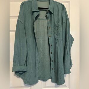 Button up corduroy shacket XXL